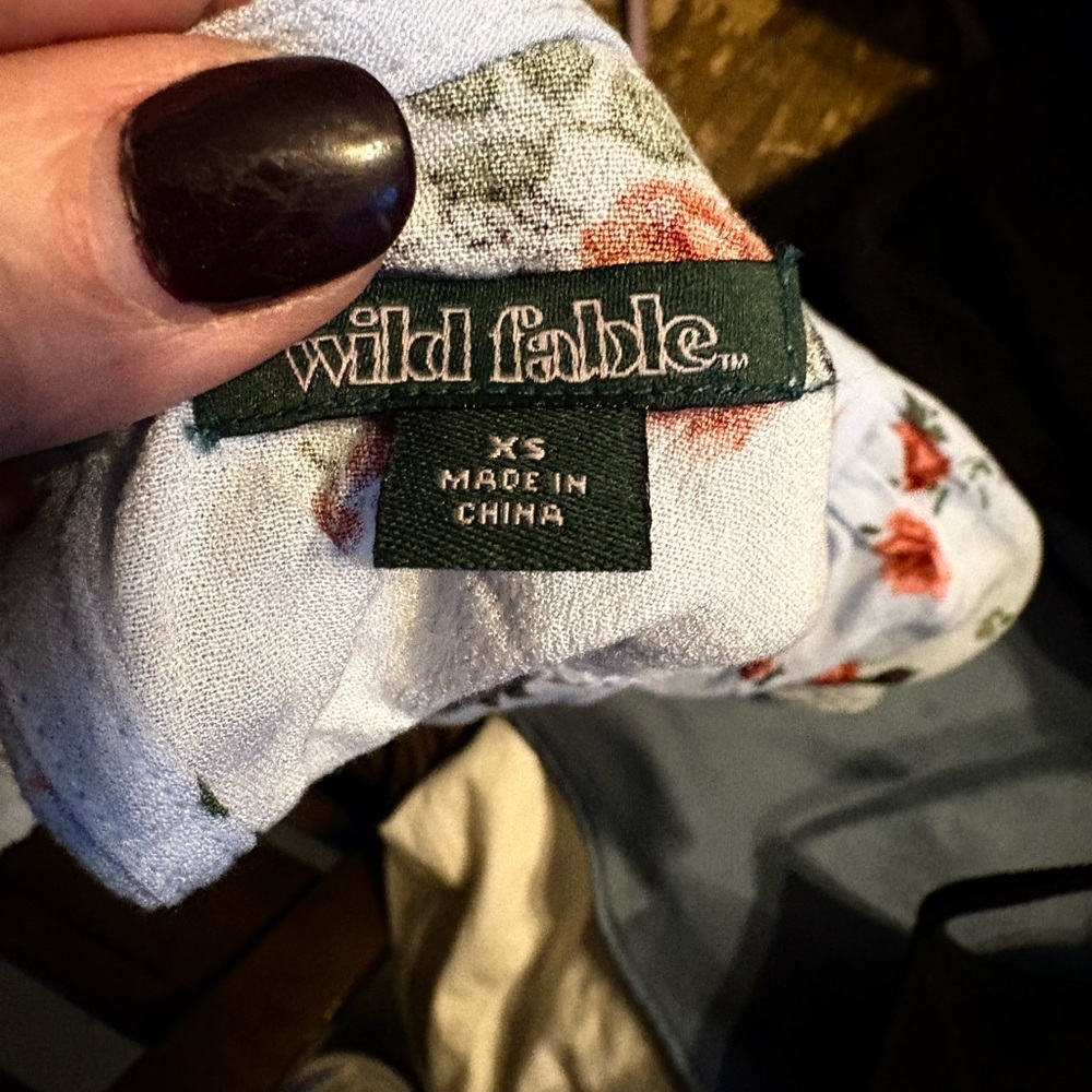 wild fable White Midi Dress with Red Floral Print - Picture 3 of 3
